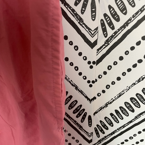 LL Bean Pink 3/4 Sleeve Drawstring Shift Dress XL - Picture 4 of 8